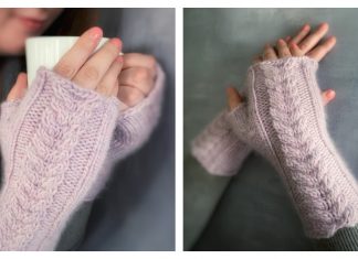 Snuggle Fingerless Gloves Free Knitting Pattern