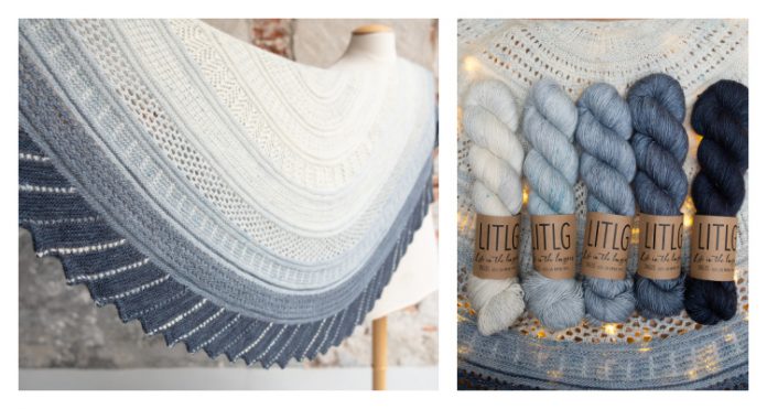 Glittering Snowscape Shawl Knitting Pattern
