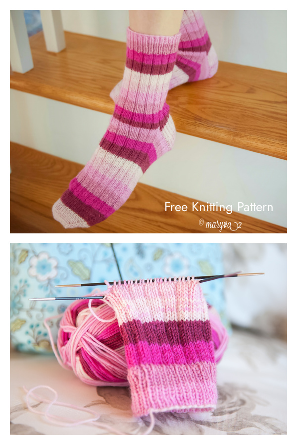 A Nice Ribbed Sock Free Knitting Pattern 