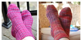 A Nice Ribbed Sock Free Knitting Pattern