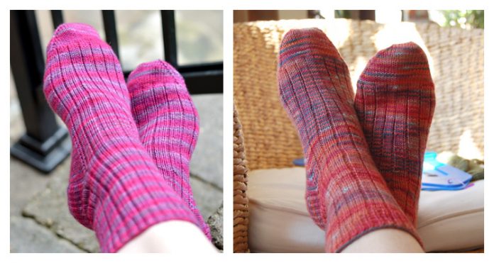 A Nice Ribbed Sock Free Knitting Pattern