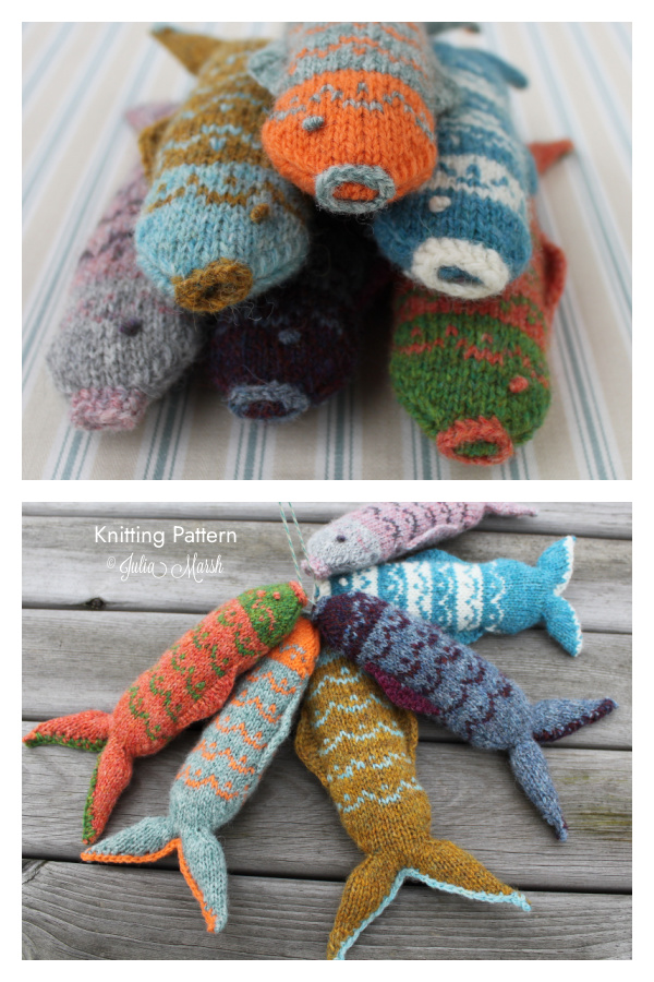 Amigurumi Fair Isle Fish Knitting Pattern