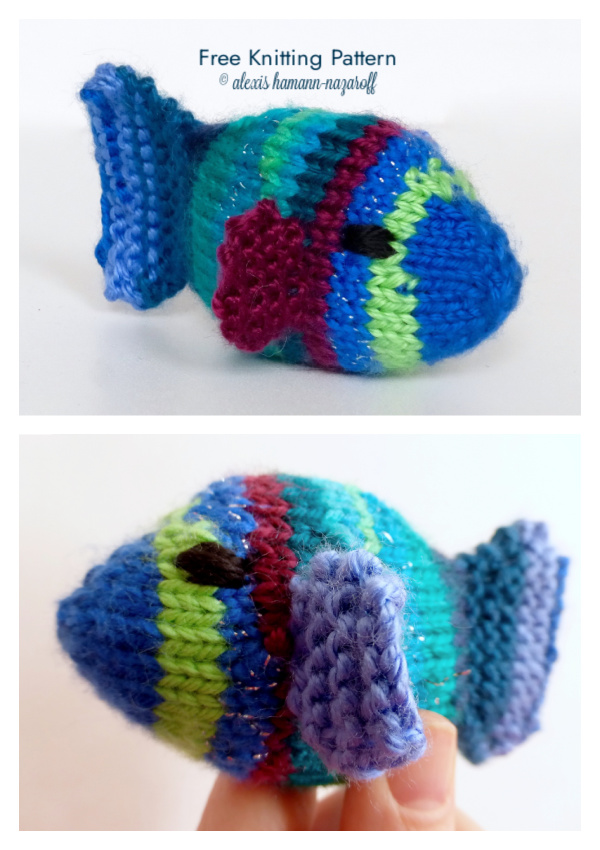 Amigurumi Little Rainbow Fish Free Knitting Pattern