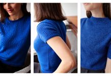 Blue Summer Tee Top Knitting Patterns