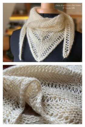 Garter Stitch Badge Neckerchief Free Knitting Pattern - Knitting Pattern