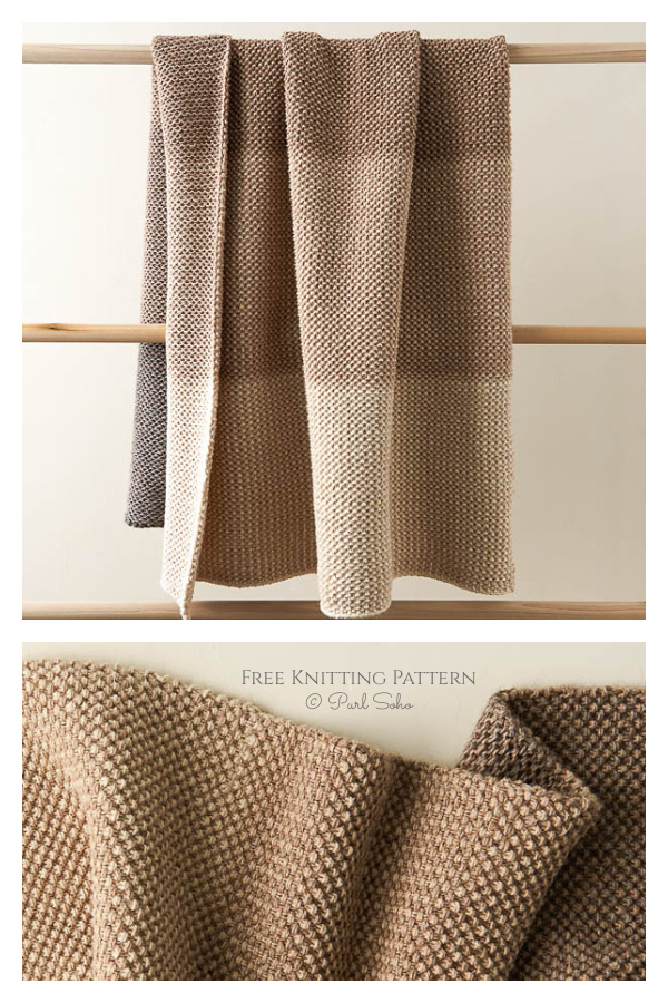 Sand Drift Blanket Free Knitting Patterns