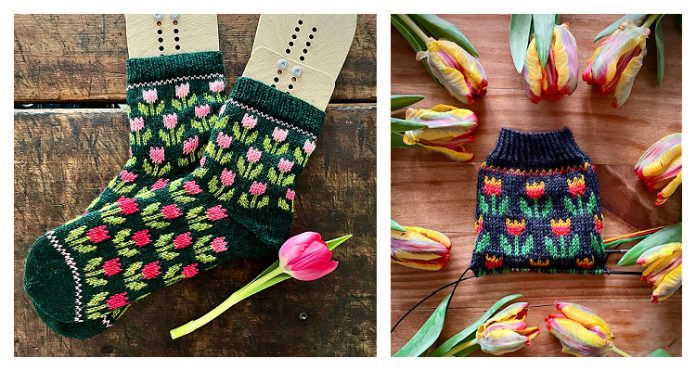 Tiptoe through the Tulips Knitting Pattern