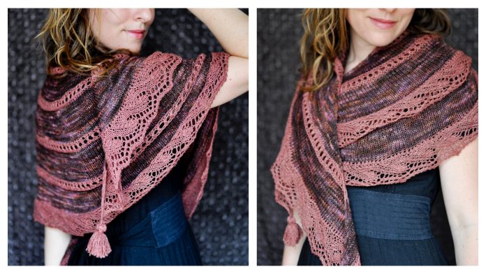 Merlot Lace Shawl Free Knitting Pattern