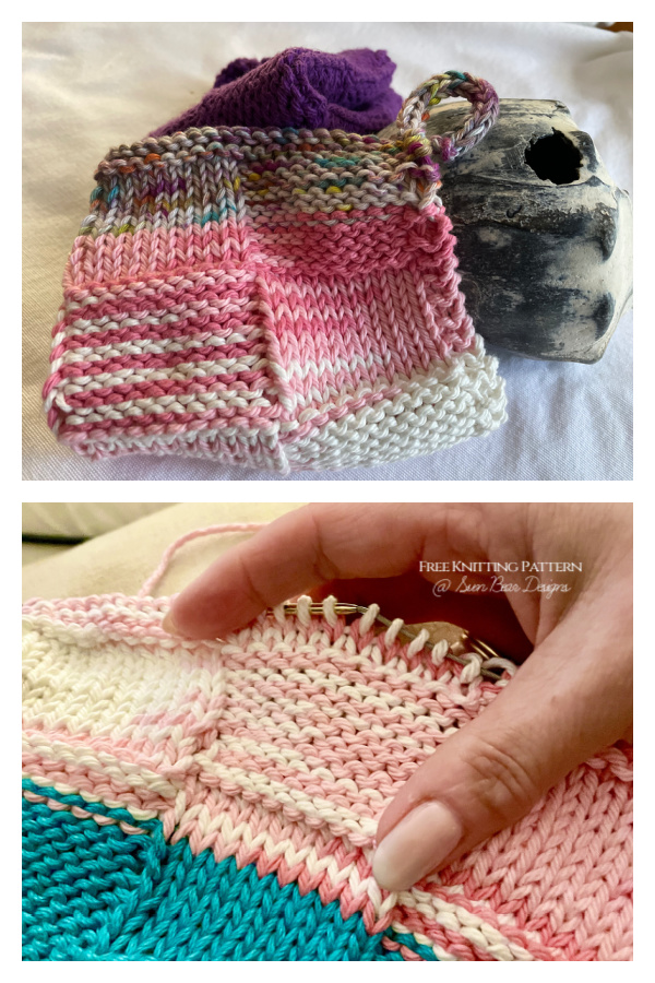 Checkered Past Tea Towel Free Knitting Pattern