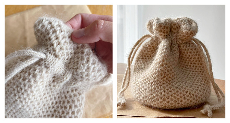 Drawstring Honey Bucket Bag Knitting Pattern - Knitting Pattern