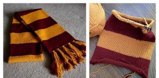 Harry Potter Hogwarts Scarf Free Knitting Pattern