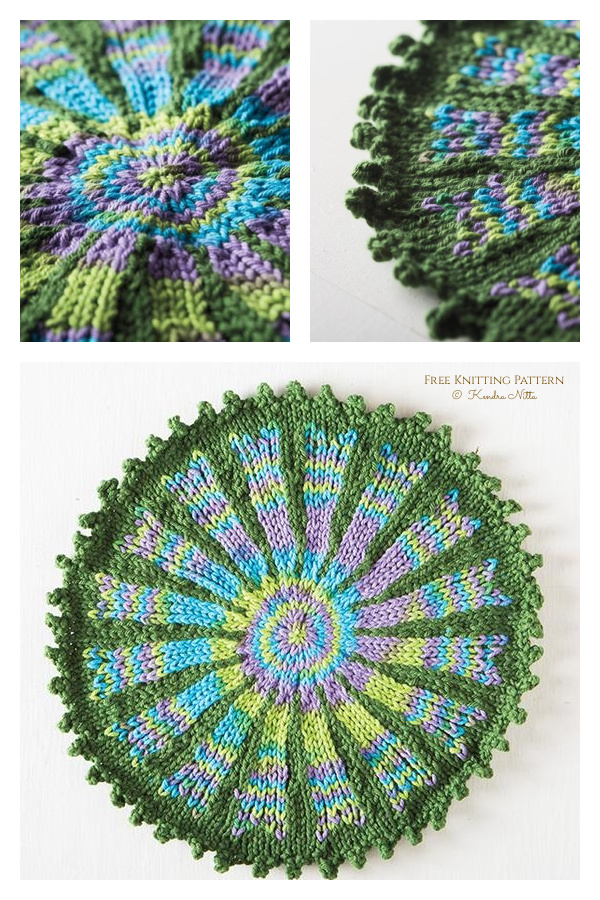 Fiore Washcloth Free Knitting Pattern