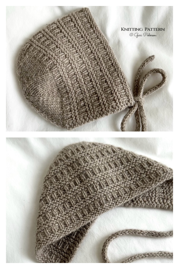 Sorgenfri Baby Bonnet Knitting Pattern