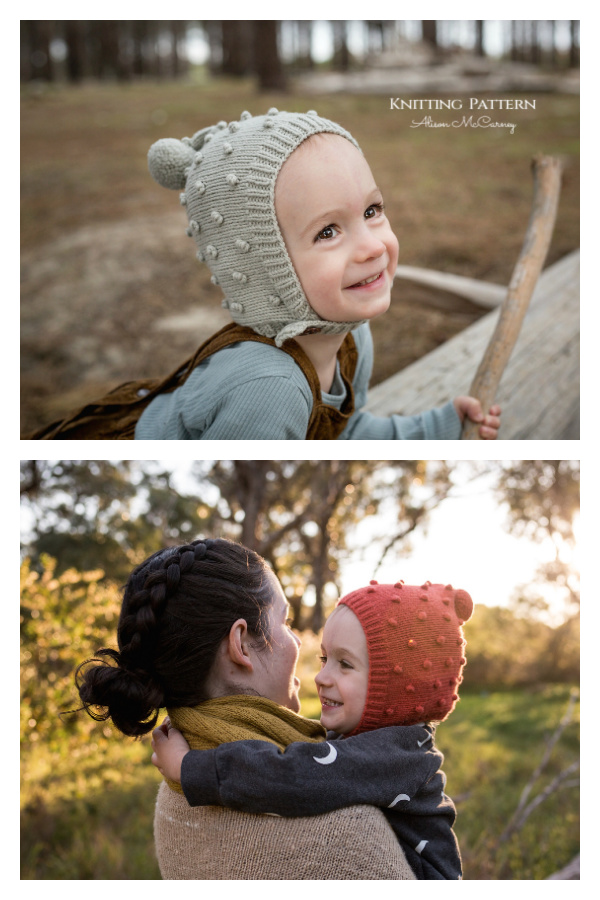 Hugo Bobble Baby Bonnet Knitting Pattern