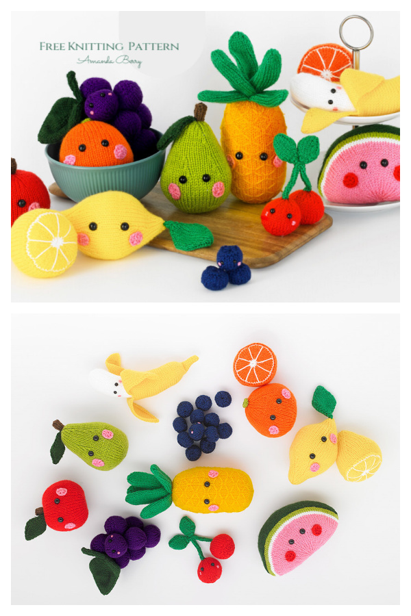 Amigurumi Fruity Friends Free Knitting Patterns