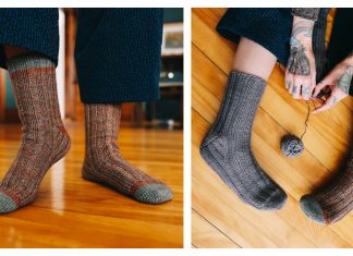 Bear Paw Socks Knitting Pattern