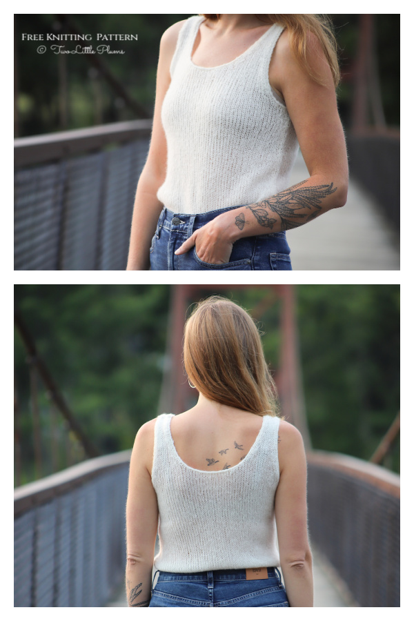 Bliss Tank Top Free Knitting Pattern