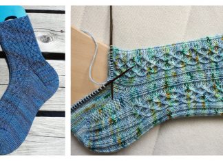 Celtic Denim Sock Free Knitting Pattern