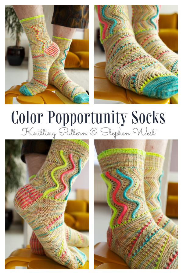 Color Popportunity Socks Knitting Pattern