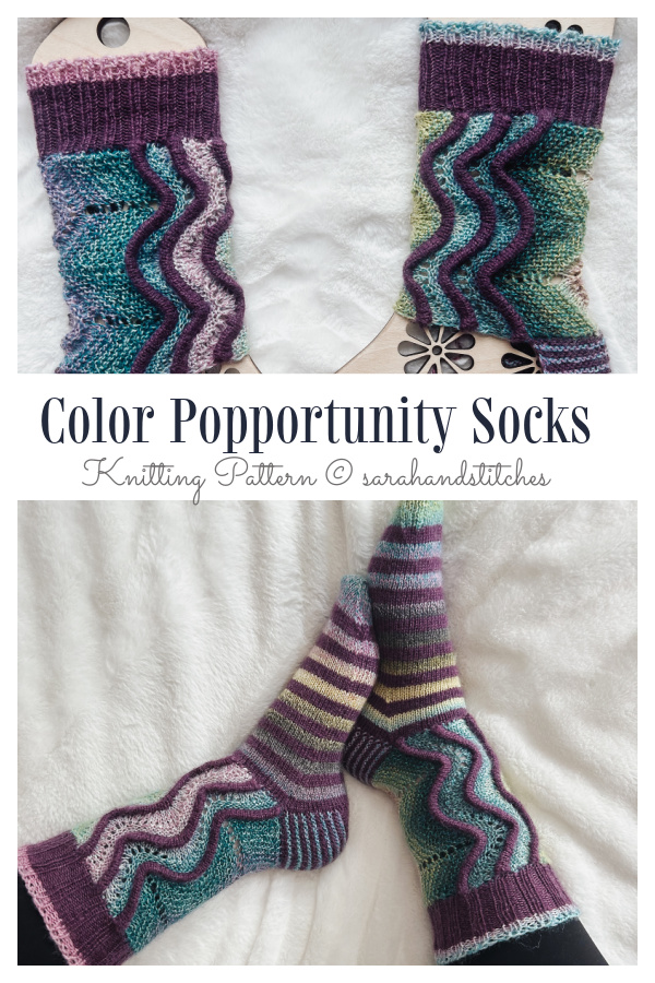 Color Popportunity Socks Knitting Pattern