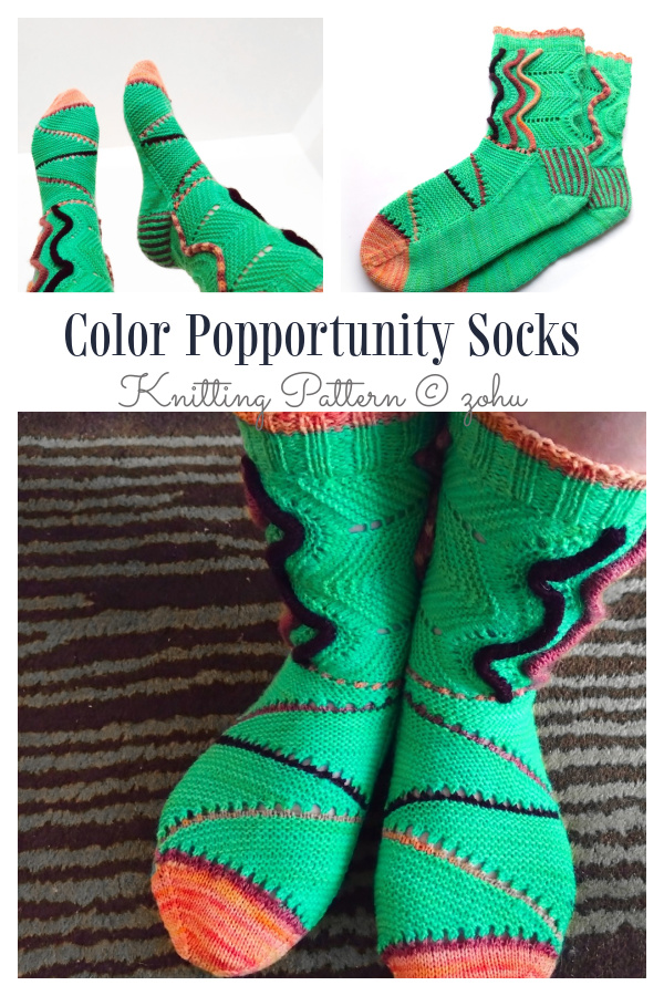 Color Popportunity Socks Knitting Pattern