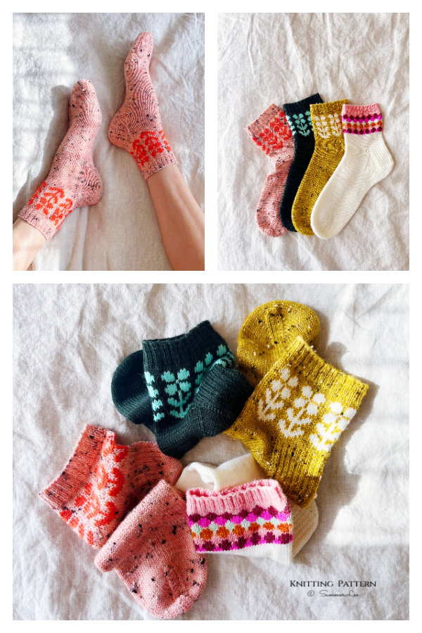 Colorwork Cuff Club Socks Knitting Pattern