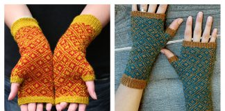 Endpaper Mitts Free Knitting Pattern