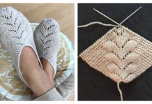 Lace Turkish Slippers Free Knitting Pattern