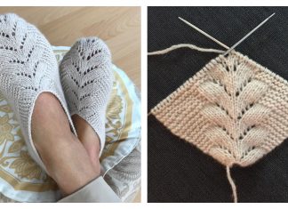 Lace Turkish Slippers Free Knitting Pattern