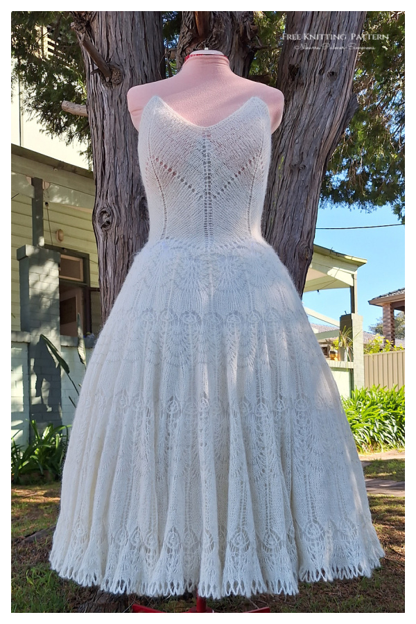 Peacock Wedding Dress Free  Knitting Pattern