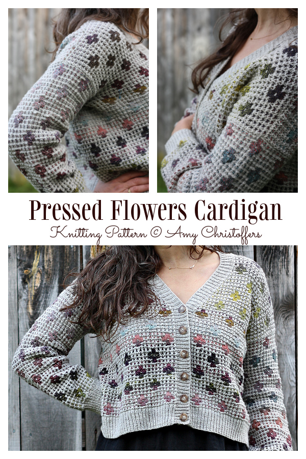 Pressed Flowers Cardigan Knitting Pattern