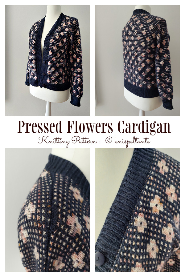 Pressed Flowers Cardigan Knitting Pattern