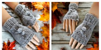 Spider Fingerless Gloves Free Knitting Pattern