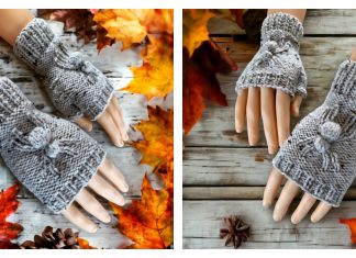 Spider Fingerless Gloves Free Knitting Pattern