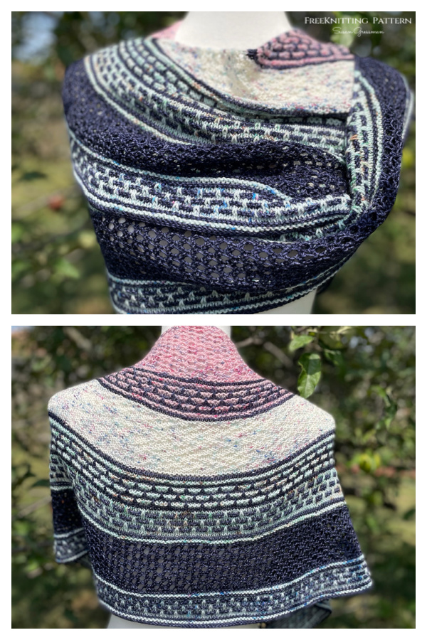 Wrapped in Ribbon Shawl Free Knitting Pattern