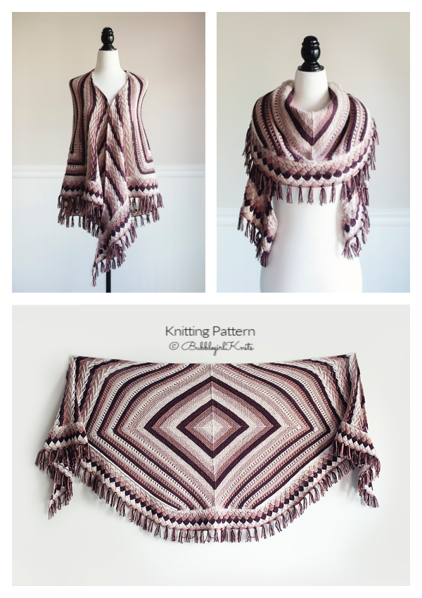 Geogradient Shawl Knitting Pattern