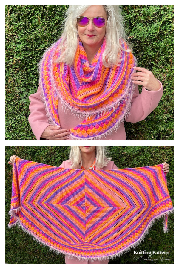 Geogradient Shawl Knitting Pattern