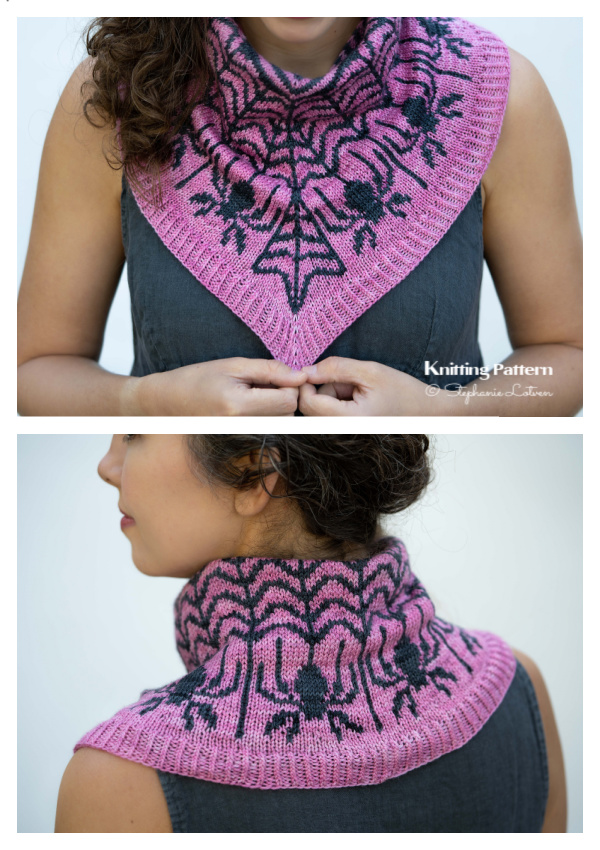 Venomous Halloween Cowl Knitting Pattern