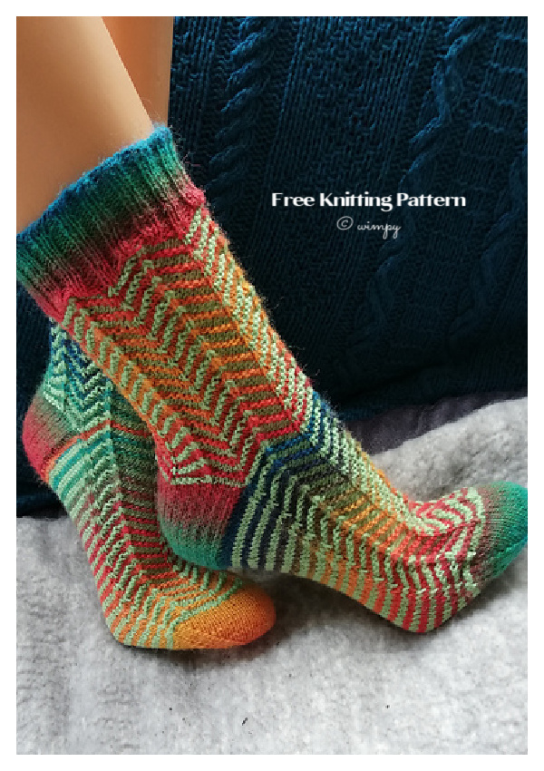 I Walk the Line Socks Free Knitting Pattern