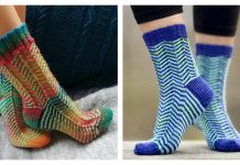 I Walk the Line Socks Free Knitting Pattern