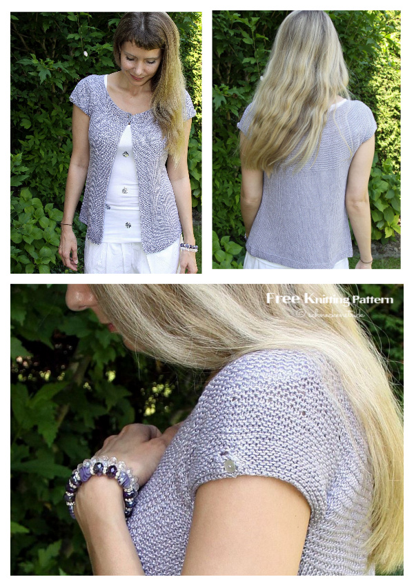 Summer Lavender Cardigan Free Knitting Pattern