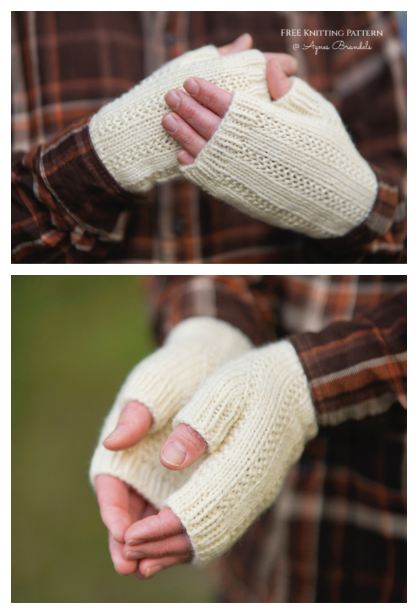 Timmer Fingerless Mittens Free Knitting Pattern