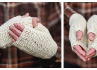 Timmer Fingerless Mittens Free Knitting Pattern