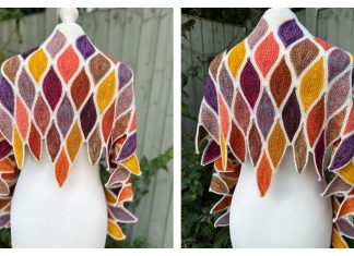 Blazing Gems Shawl Knitting Pattern