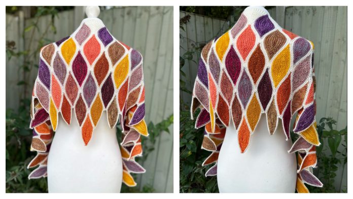 Blazing Gems Shawl Knitting Pattern