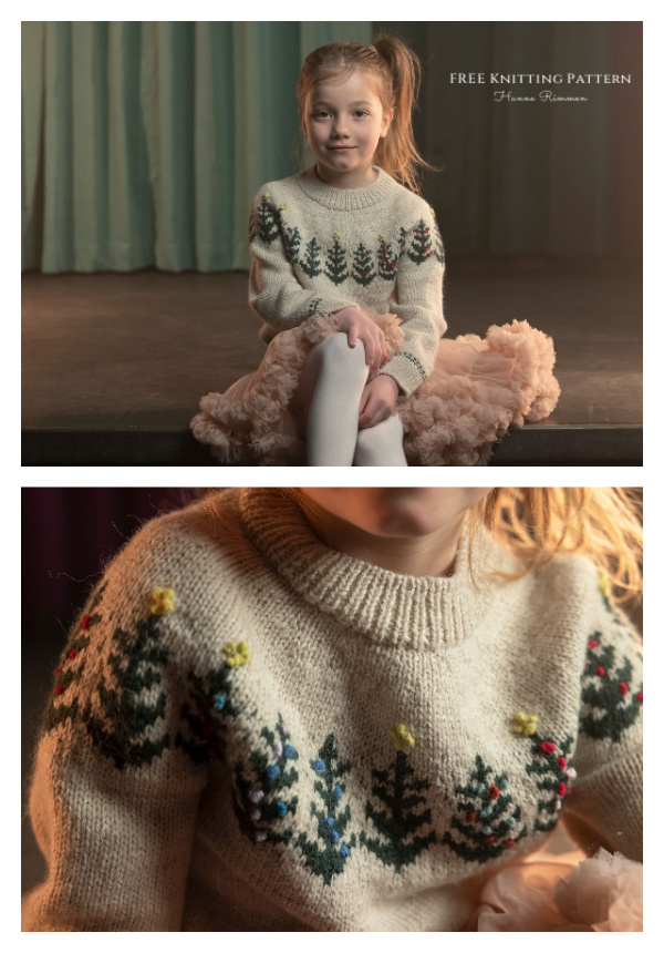 Christmas Tree Pullover Sweater Free Knitting Patterns