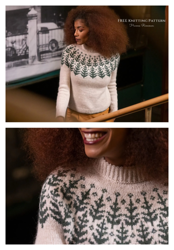 Christmas Tree Pullover Sweater Free Knitting Patterns