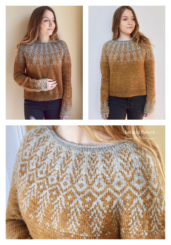 Goldwing Pullover Sweater Knitting Pattern