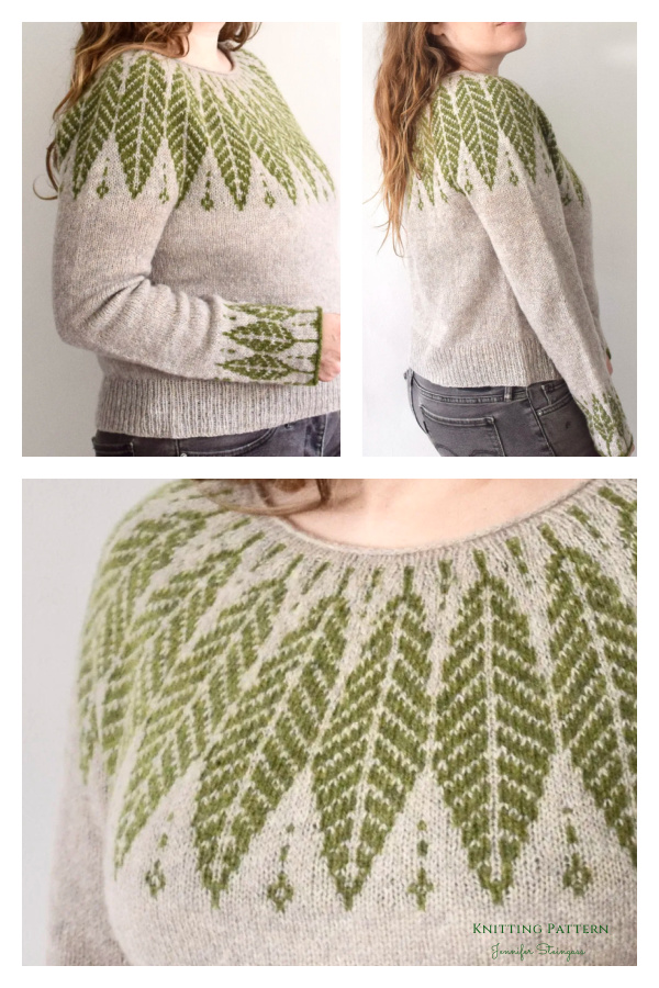 Greenleaf Pullover Sweater Knitting Pattern