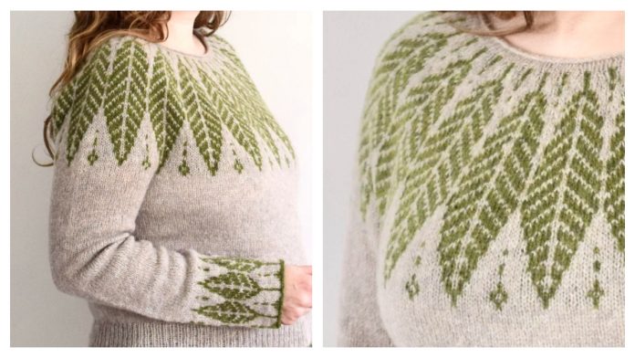 Greenleaf Pullover Sweater Knitting Pattern